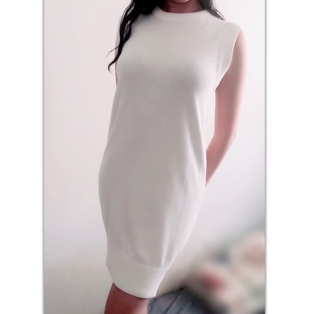 DKNY White Sleeveless Dress